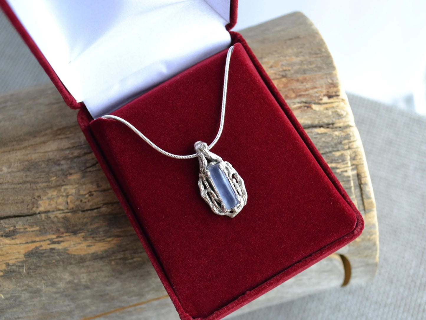 Blue Tanzanite Pendant Raw Crystal from Tanzania 1.26 cts