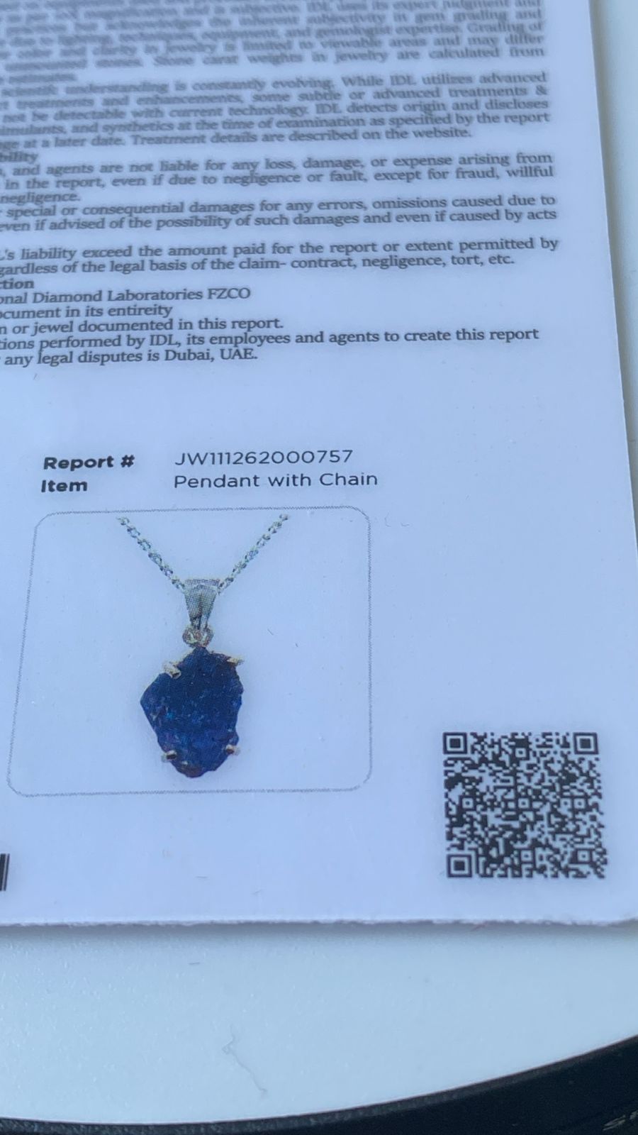 Tanzanite Pendant 2.44 cts