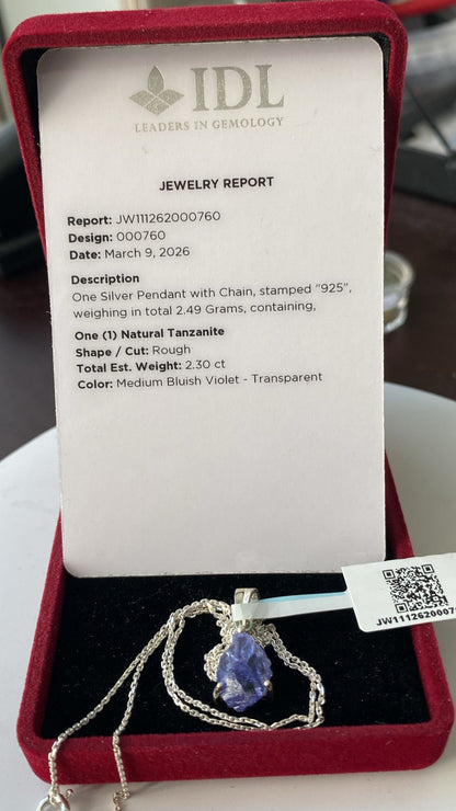 Tanzanite Pendant 2.30 cts