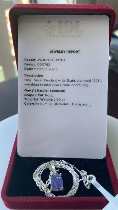 Tanzanite Pendant 2.09 cts
