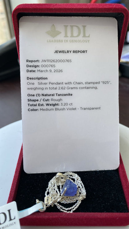 Tanzanite Pendant 3.20 cts