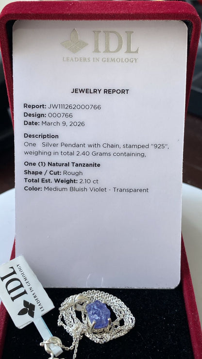 Tanzanite Pendant 2.10 cts