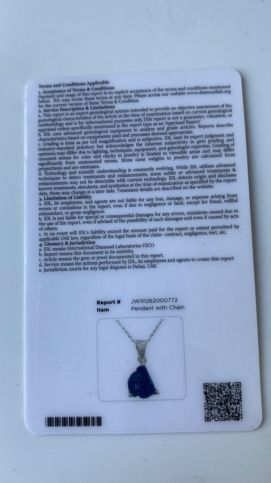 Tanzanite Pendant 3.17 cts