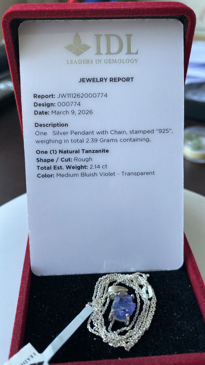 Tanzanite Pendant 2.14 cts