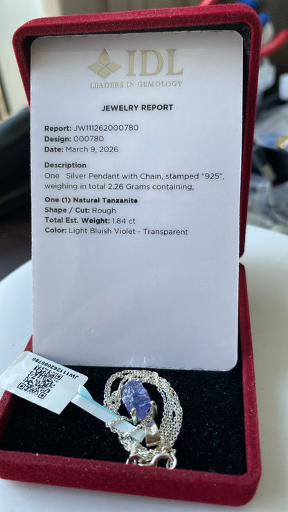 Tanzanite Pendant 1.84 cts