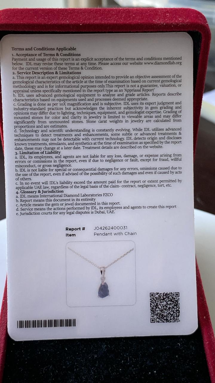 Tanzanite Pendant 0.91 cts