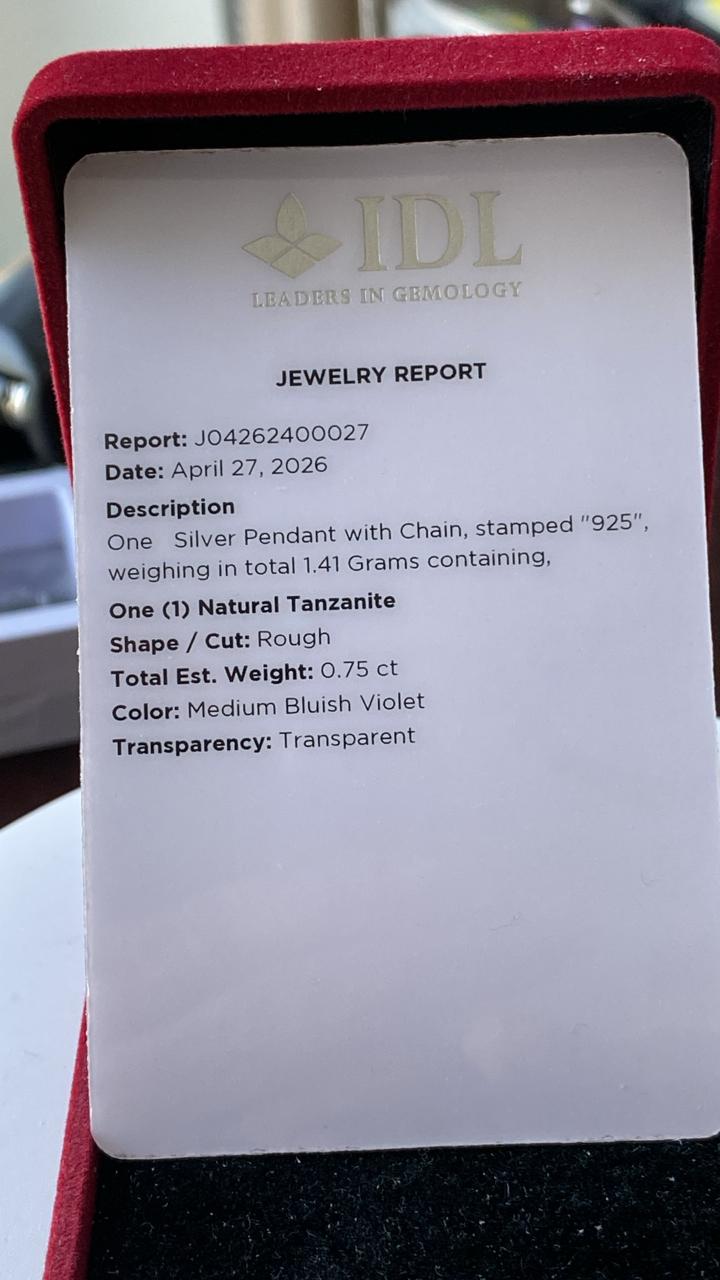 Tanzanite Pendant 0.75 cts