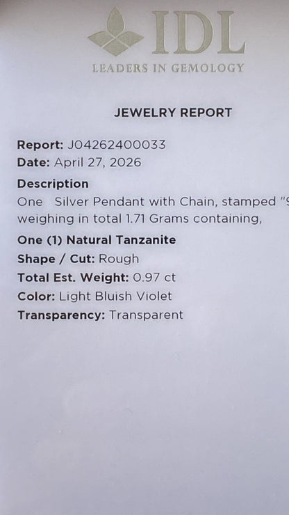Tanzanite Pendant 0.97 cts