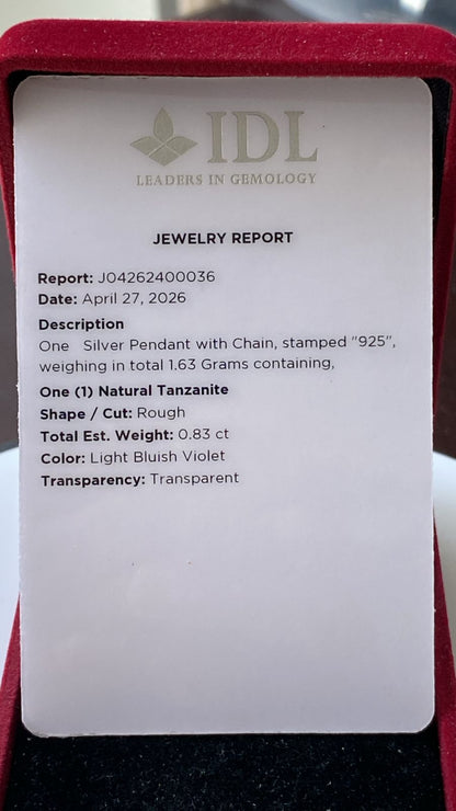Tanzanite Pendant 0.83 cts