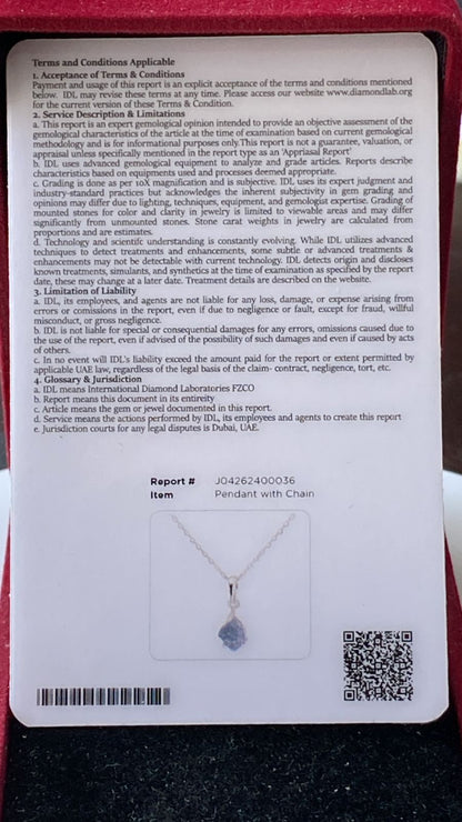 Tanzanite Pendant 0.83 cts