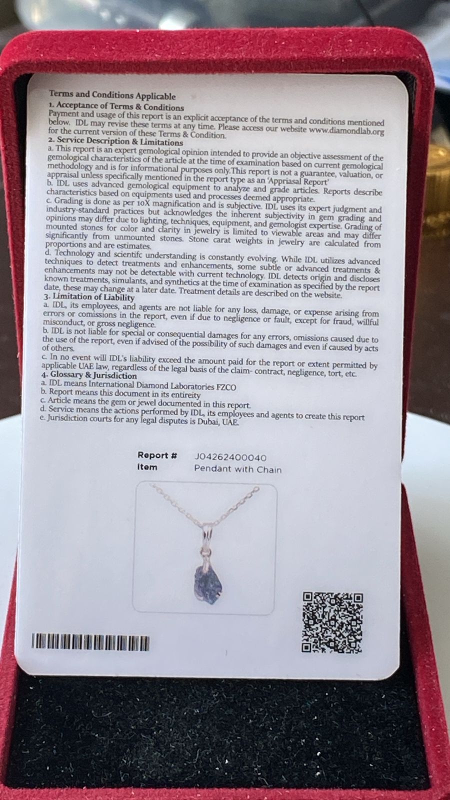 Tanzanite Pendant 0.82 cts