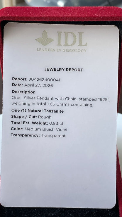 Tanzanite Pendant 0.83 cts