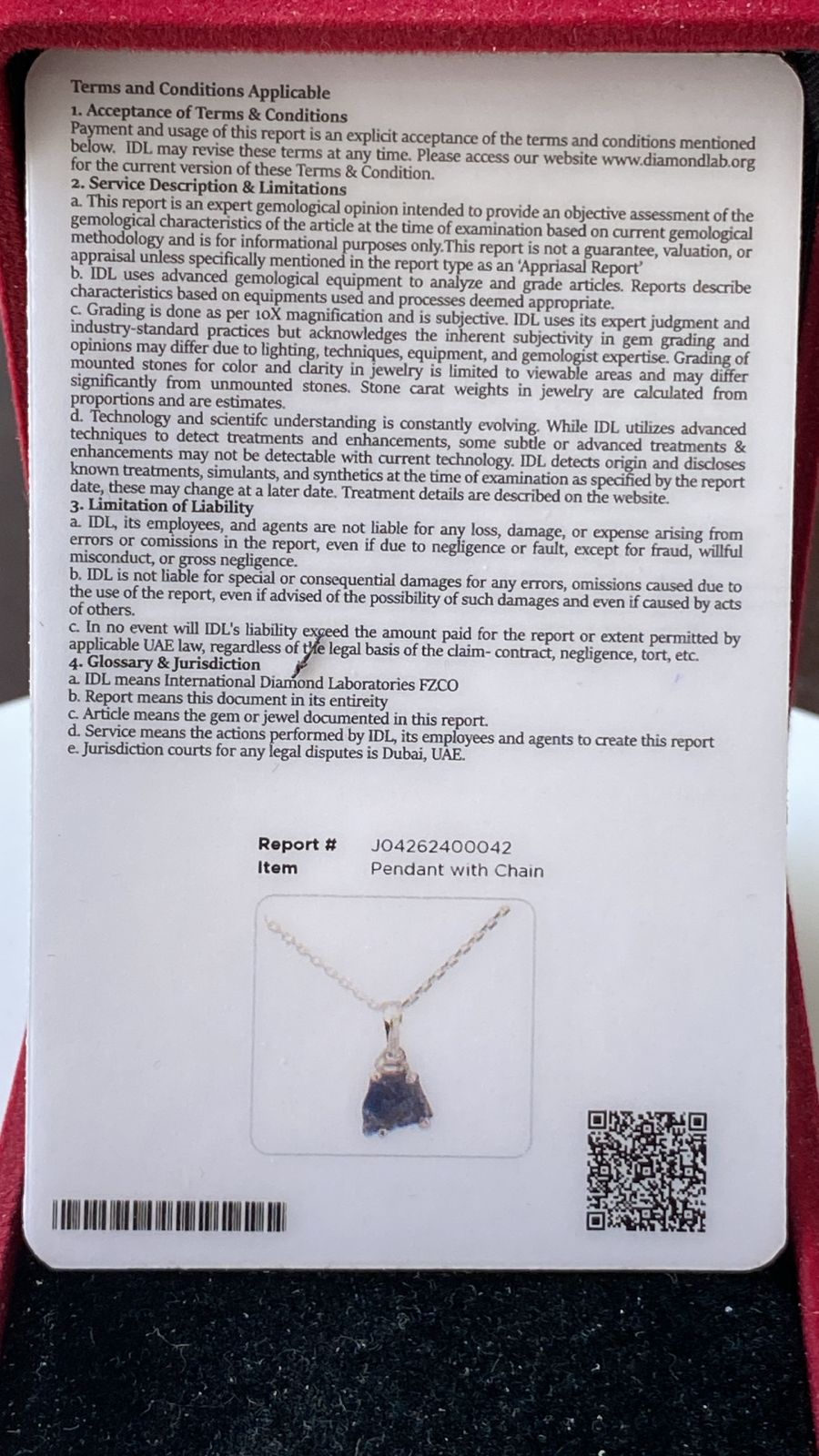 Tanzanite Pendant 1.10 cts