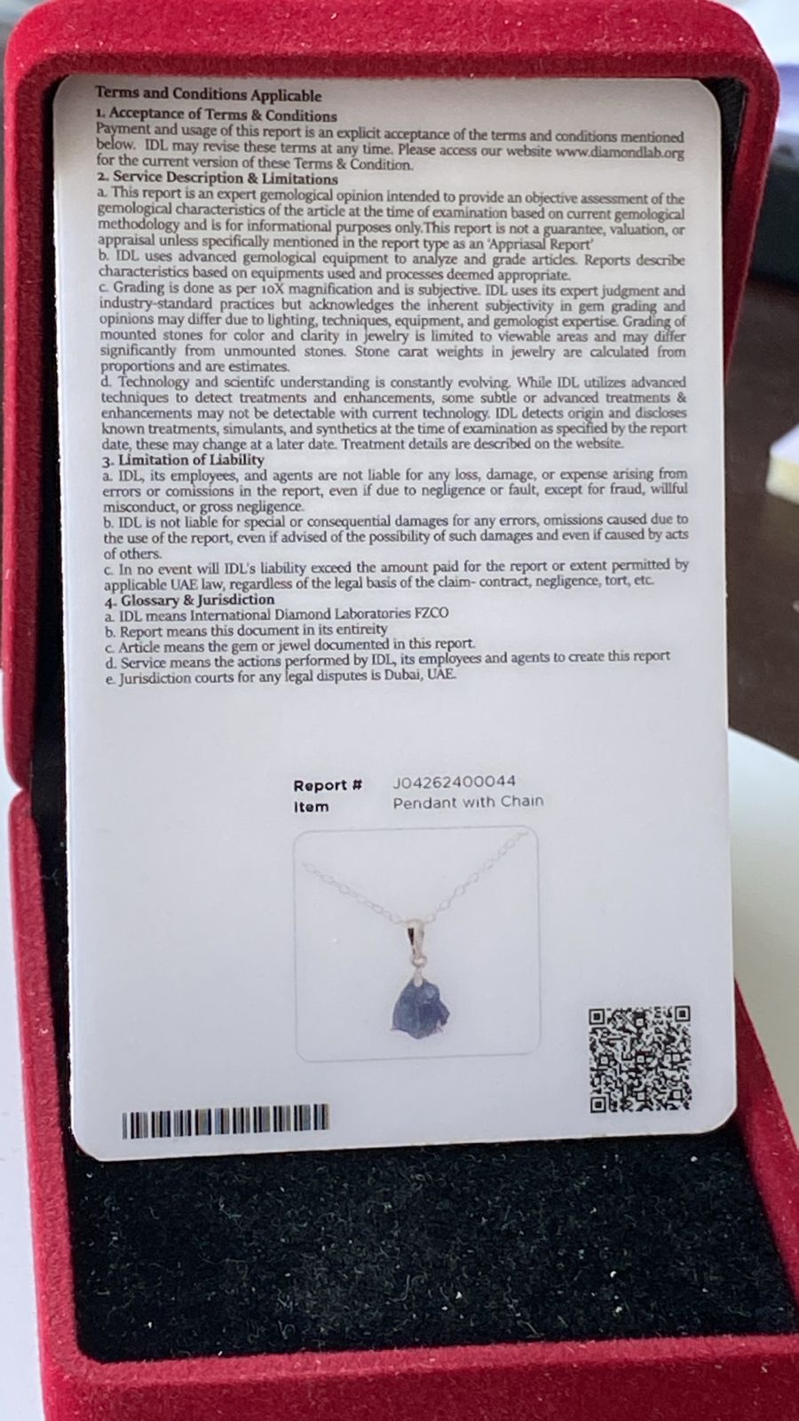 Tanzanite Pendant 1.18 cts