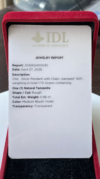 Tanzanite Pendant 0.96 cts