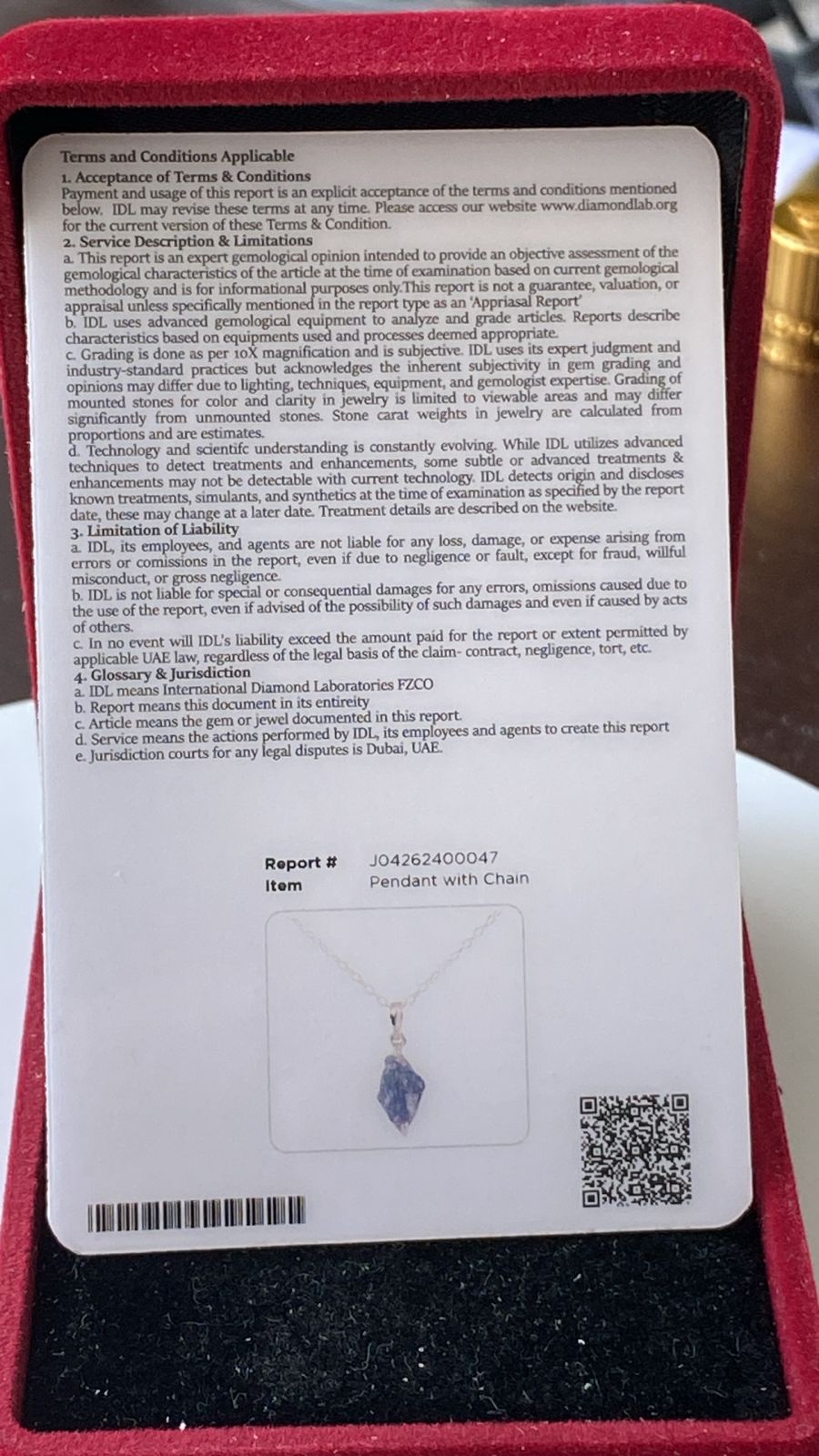 Tanzanite Pendant 1.35 cts