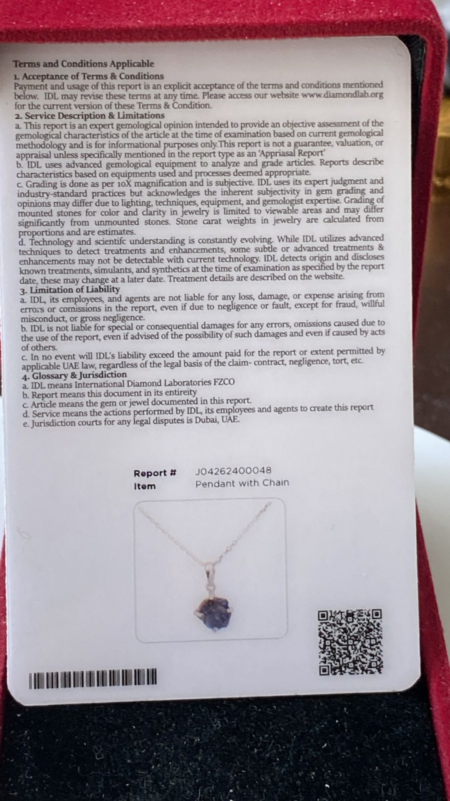 Tanzanite Pendant 1.27 cts