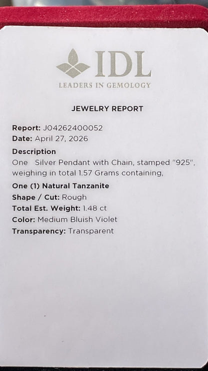 Tanzanite Pendant 1.48 cts