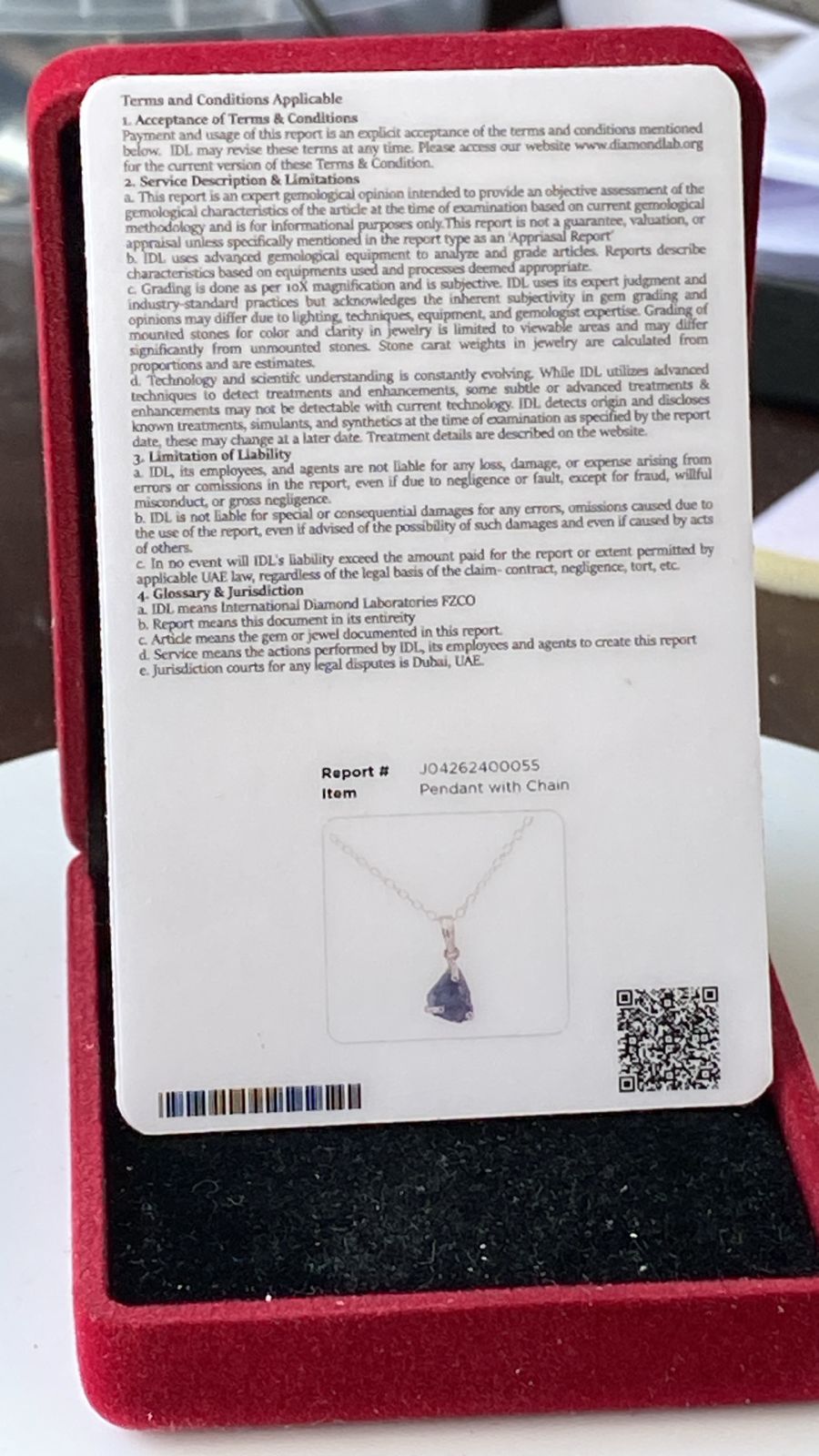 Tanzanite Pendant 1.02 cts