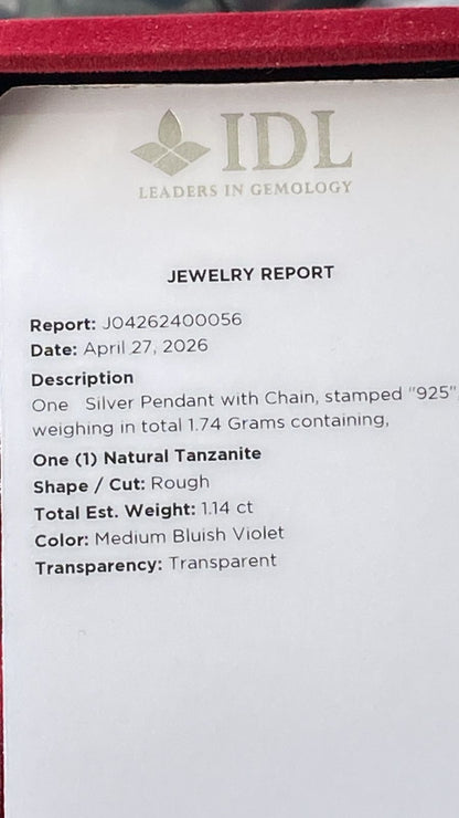 Tanzanite Pendant 1.14 cts