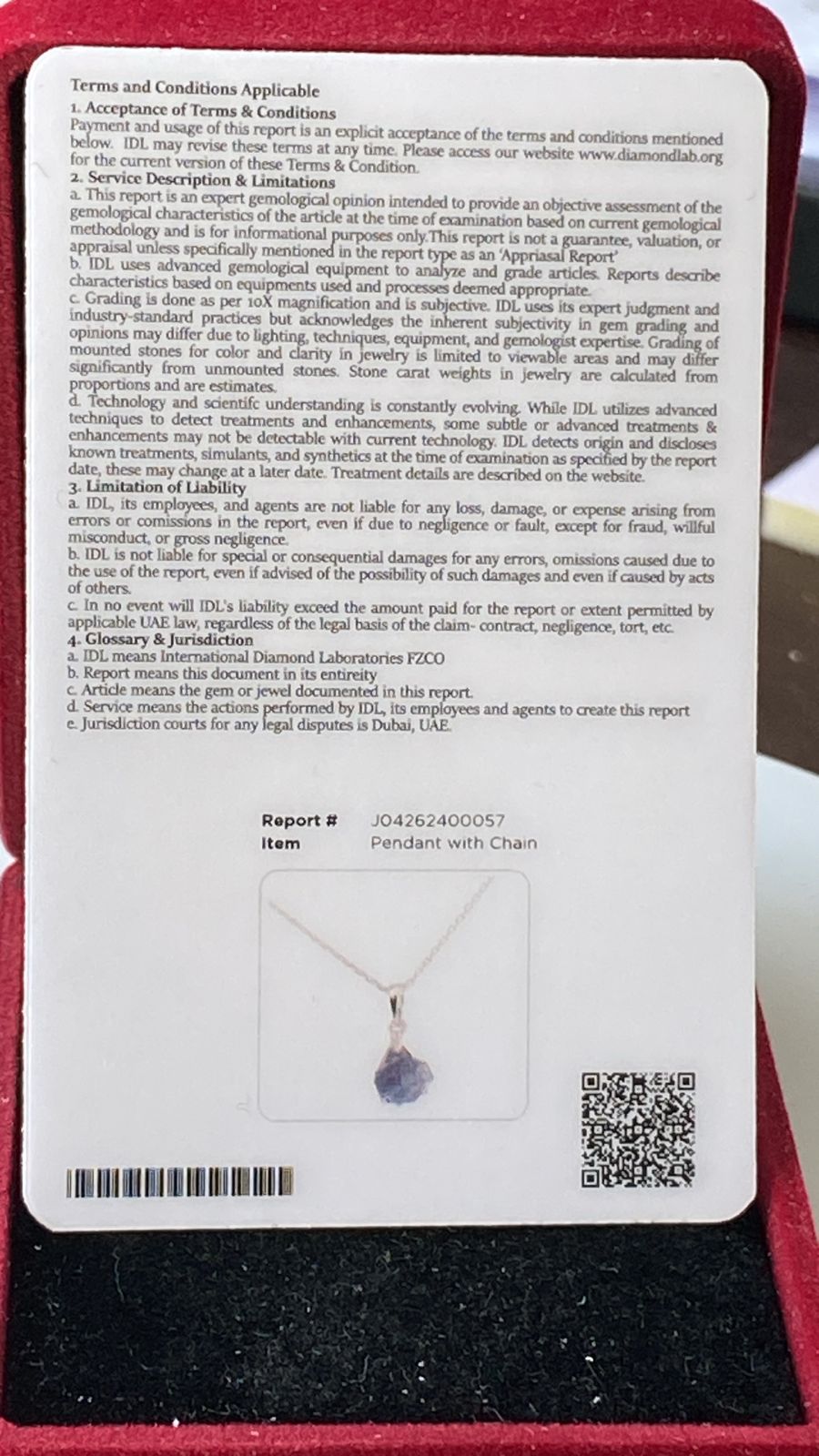 Tanzanite Pendant 1.26 cts