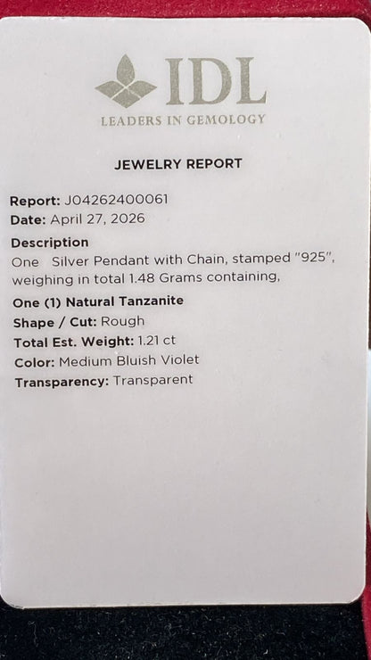 Tanzanite Pendant 1.21 cts