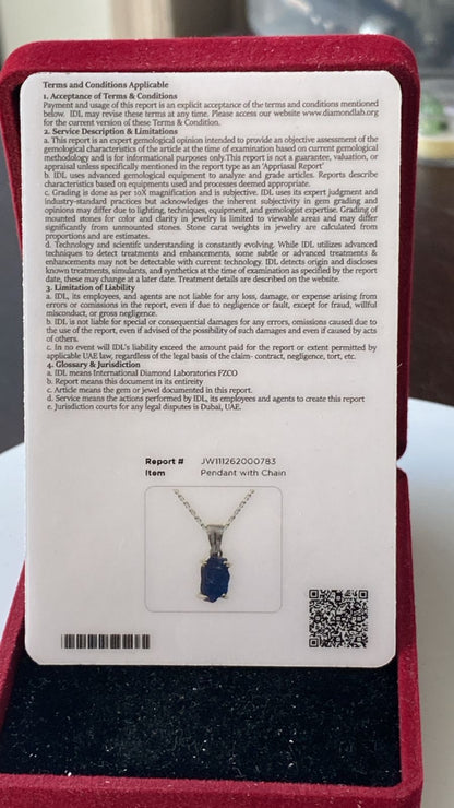 Tanzanite Pendant 1.72 cts