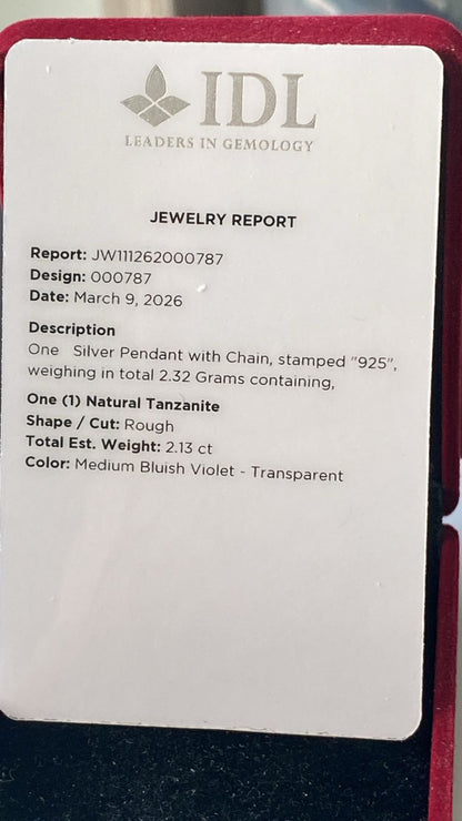 Tanzanite Pendant 2.13 cts