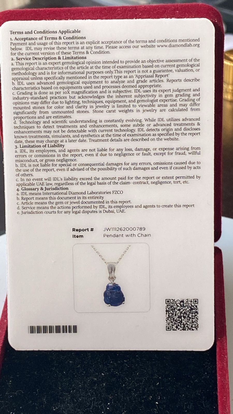 Tanzanite Pendant 2.23 cts