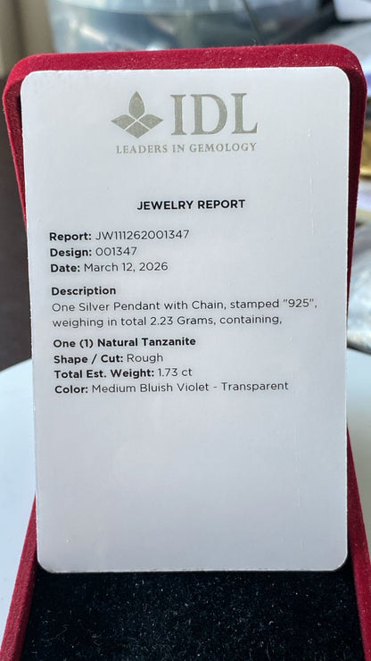 Tanzanite Pendant 1.73 cts