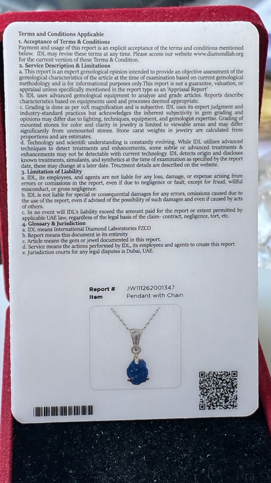 Tanzanite Pendant 1.73 cts