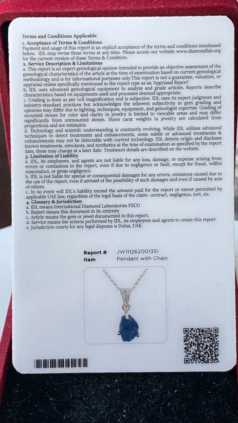 Tanzanite Pendant 2.02 cts