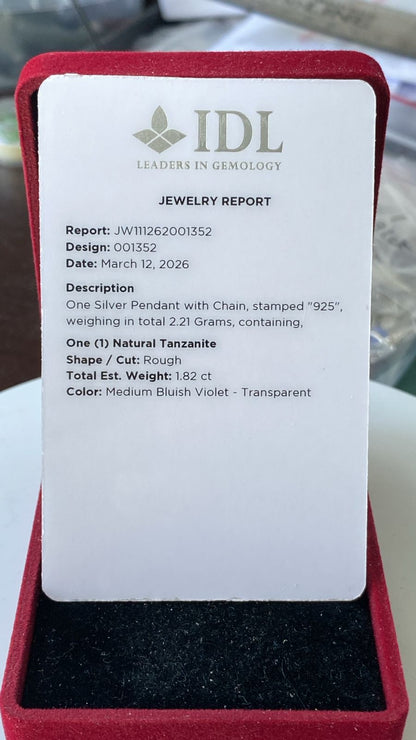 Tanzanite Pendant 1.82 cts