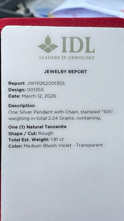 Tanzanite Pendant 0.81 cts