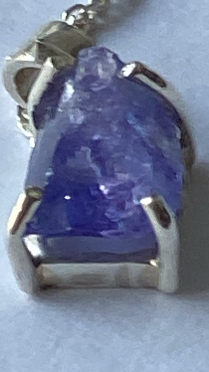 Certified Raw Tanzanite Pendant Single Origin 2.90 cts.