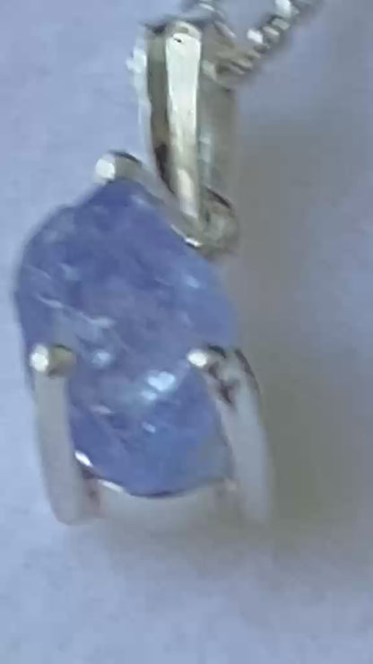 Certified Raw Tanzanite Pendant Single Origin 0.83 cts