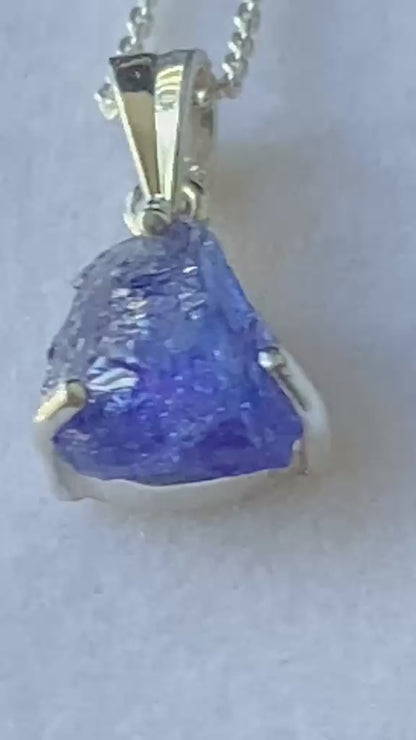 Certified Raw Tanzanite Pendant Single Origin 2.64 cts.