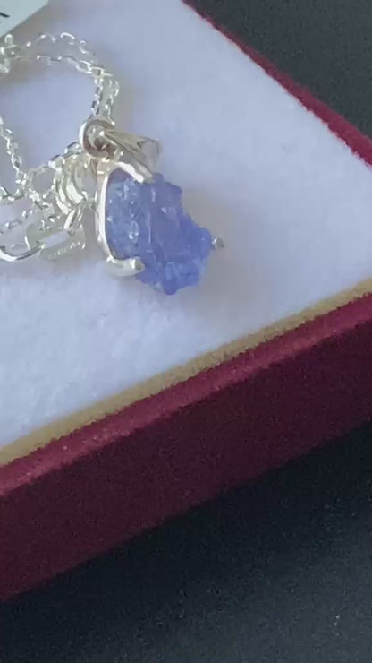 Natural Tanzanite Necklace Certified Crystal Pendant 2.02 cts
