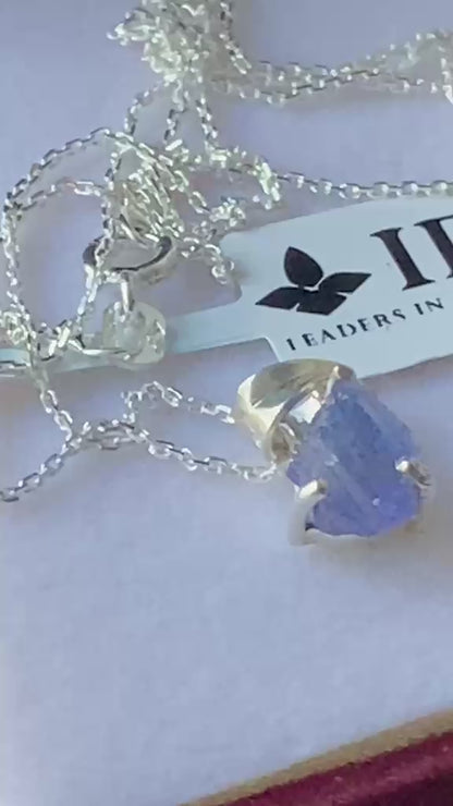 Certified Raw Tanzanite Pendant Single Origin 1.80 carats