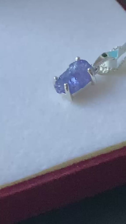 Certified Raw Tanzanite Pendant Single Origin 1.72 cts.
