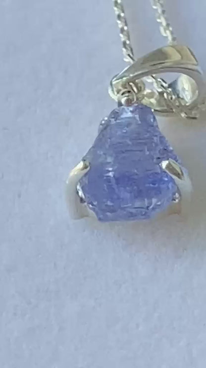 Raw Tanzanite Pendant Certified Merelani Tanzania  1.97 cts