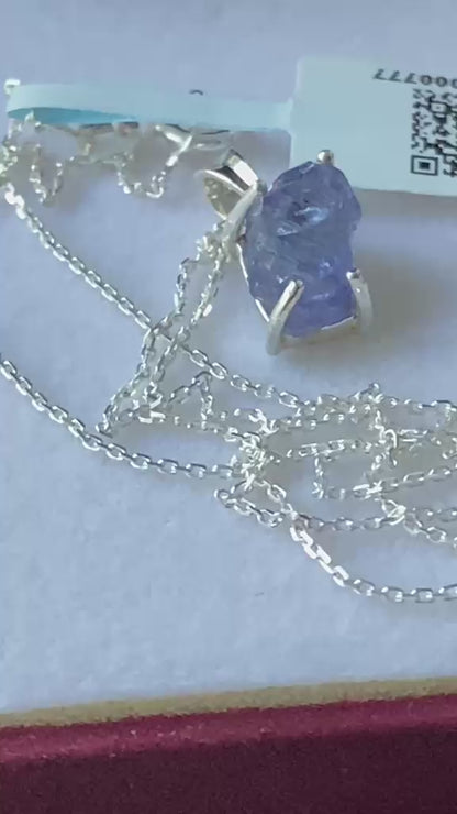 Raw by Nature. Rare by Origin Tanzanite Pendant 2.16 cts