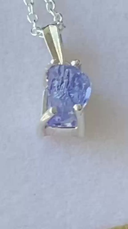Certified Raw Tanzanite Pendant Single Origin 0.90 cts