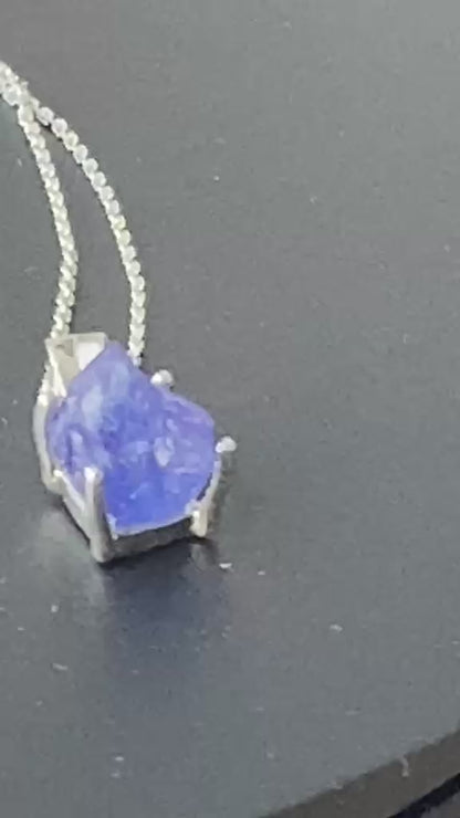 Raw Tanzanite Pendant Certified Merelani Tanzania 3.10 cts.