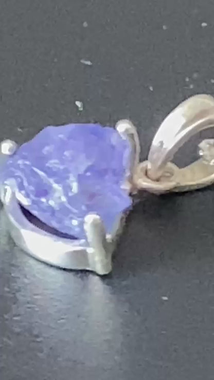 Raw Tanzanite Pendant Certified Merelani Tanzania 2.13 cts