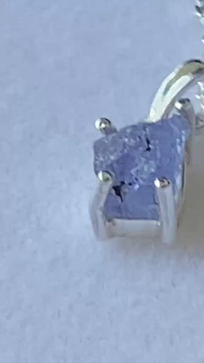 Natural Tanzanite Necklace Certified Crystal Pendant 2.42 cts