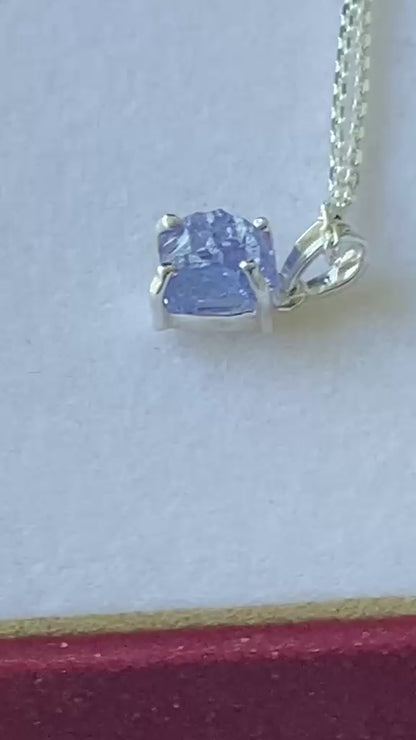 Blue Tanzanite Pendant Raw Crystal from Tanzania 0.78 cts