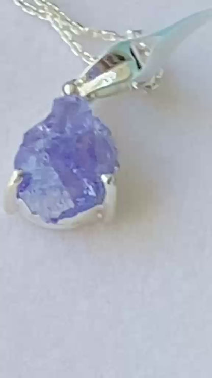 Certified Raw Tanzanite Pendant Single Origin 2.30 cts