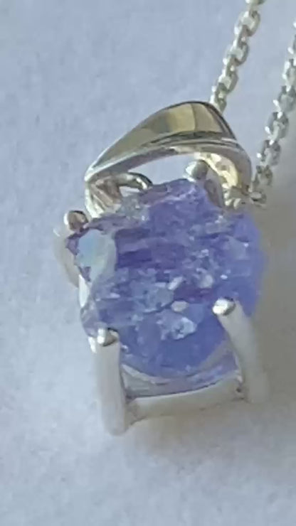 Raw Tanzanite Pendant Certified Merelani Tanzania 2.14 cts
