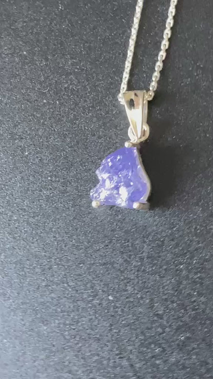 Certified Raw Tanzanite Pendant Single Origin 2.23 cts